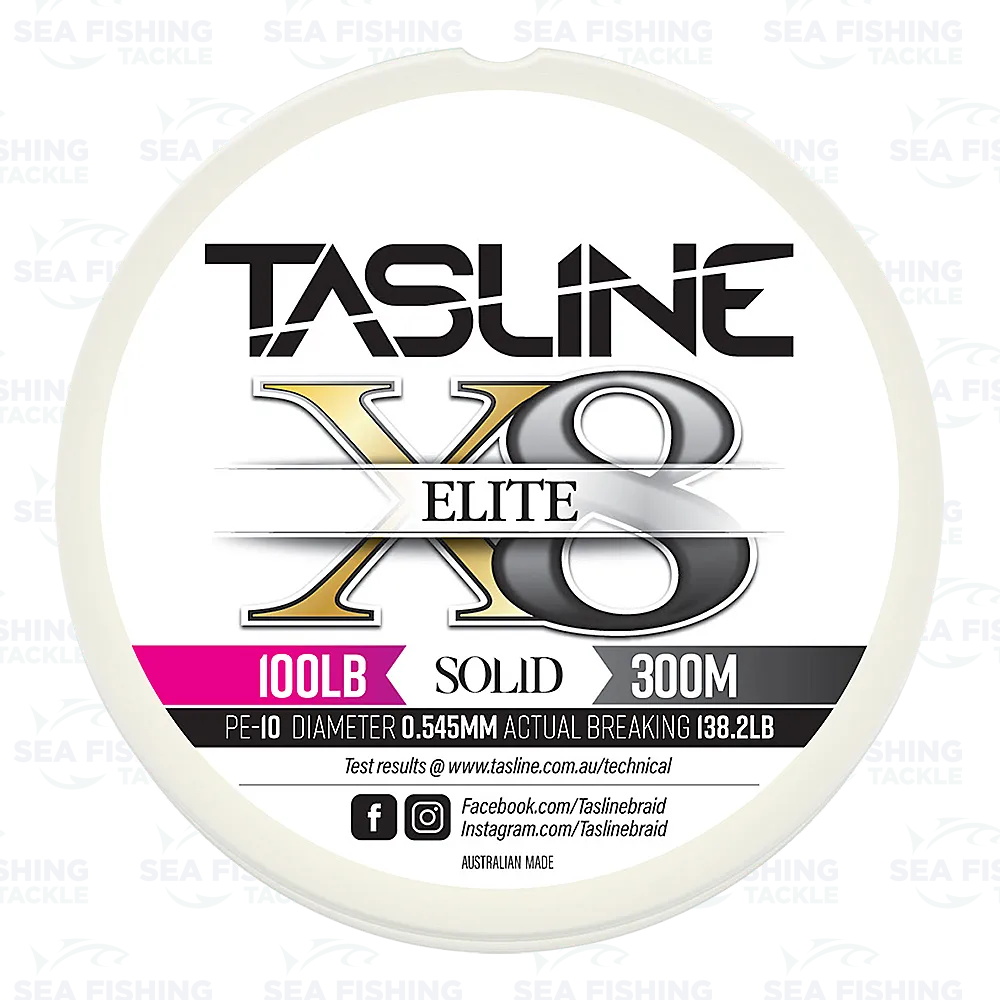  Tasline Elite Pure Spectra Elite Hollow Core Braided High  Power Premium Fishing Line - 100lb 655yds/600m : Sports & Outdoors